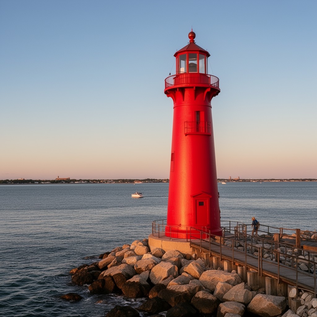 AI-generated illustration of Big Red Lighthouse
