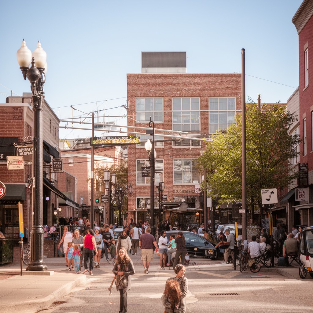 AI-generated illustration of Downtown Homewood