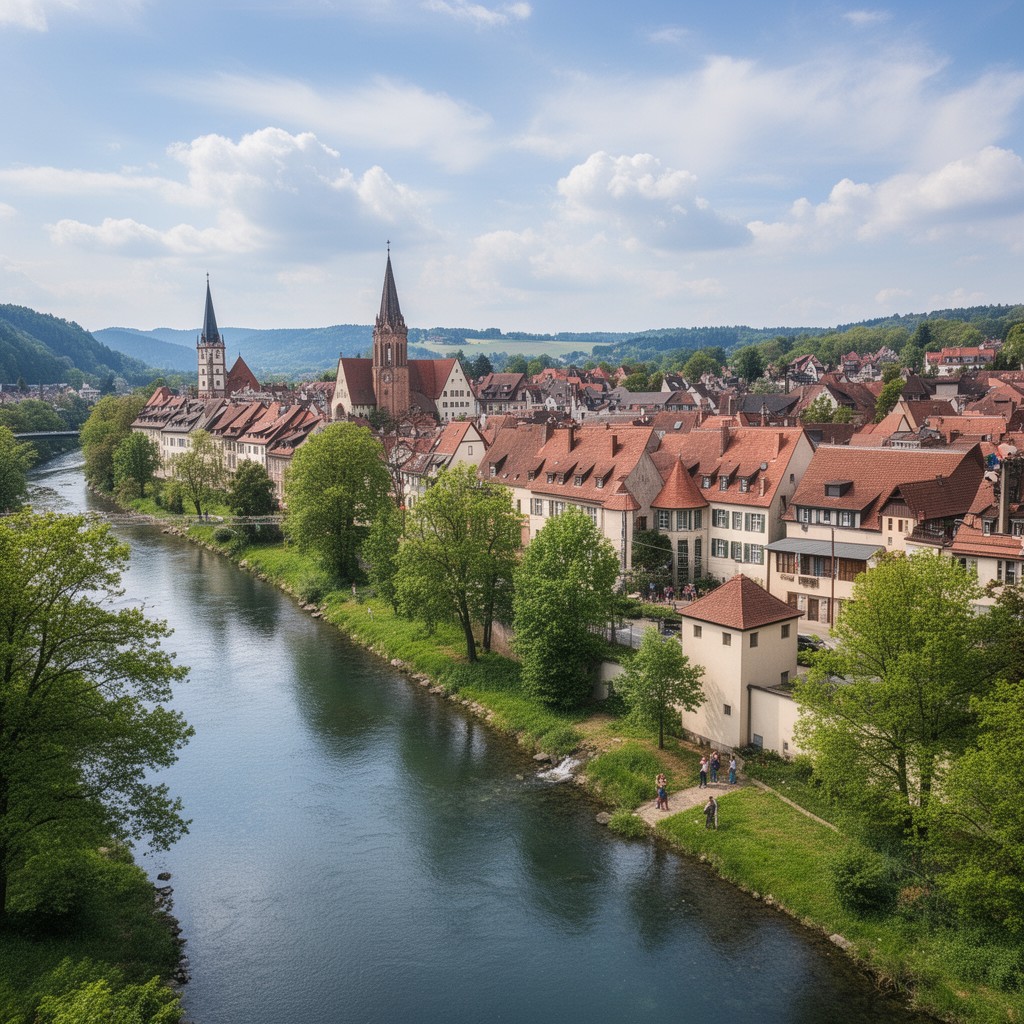 AI-generated illustration of Pegnitz