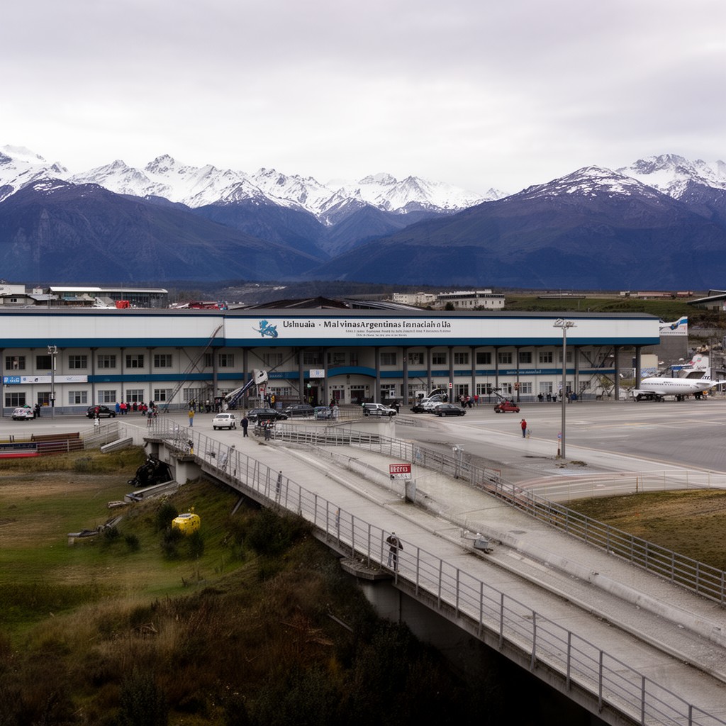 AI-generated illustration of Ushuaia – Malvinas Argentinas International Airport