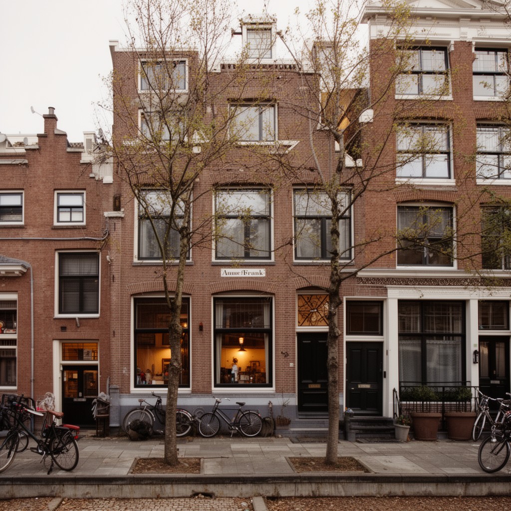 AI-generated illustration of Anne Frank House