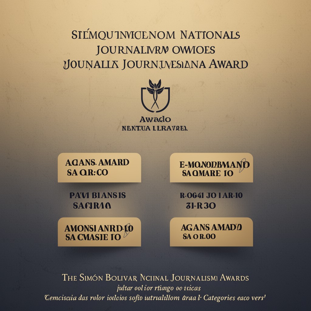 AI-generated illustration of Simón Bolívar National Journalism Award (various categories, multiple years)