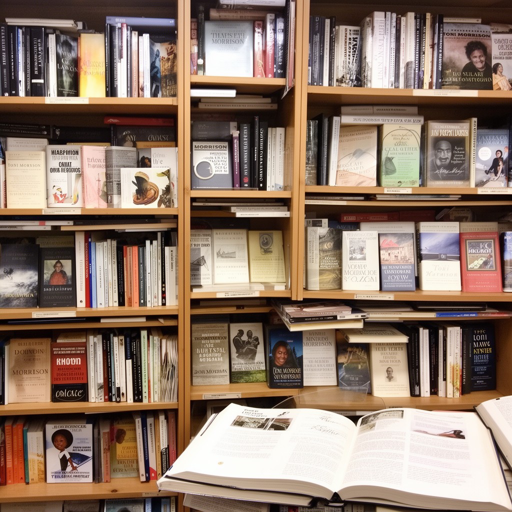 AI-generated illustration of Toni Morrison bibliography