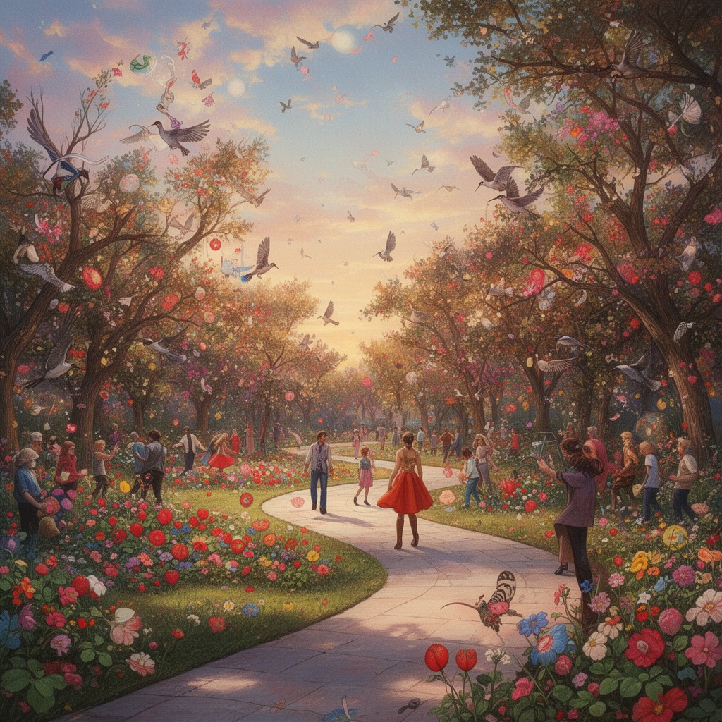 AI-generated illustration of Strawberry Fields Forever