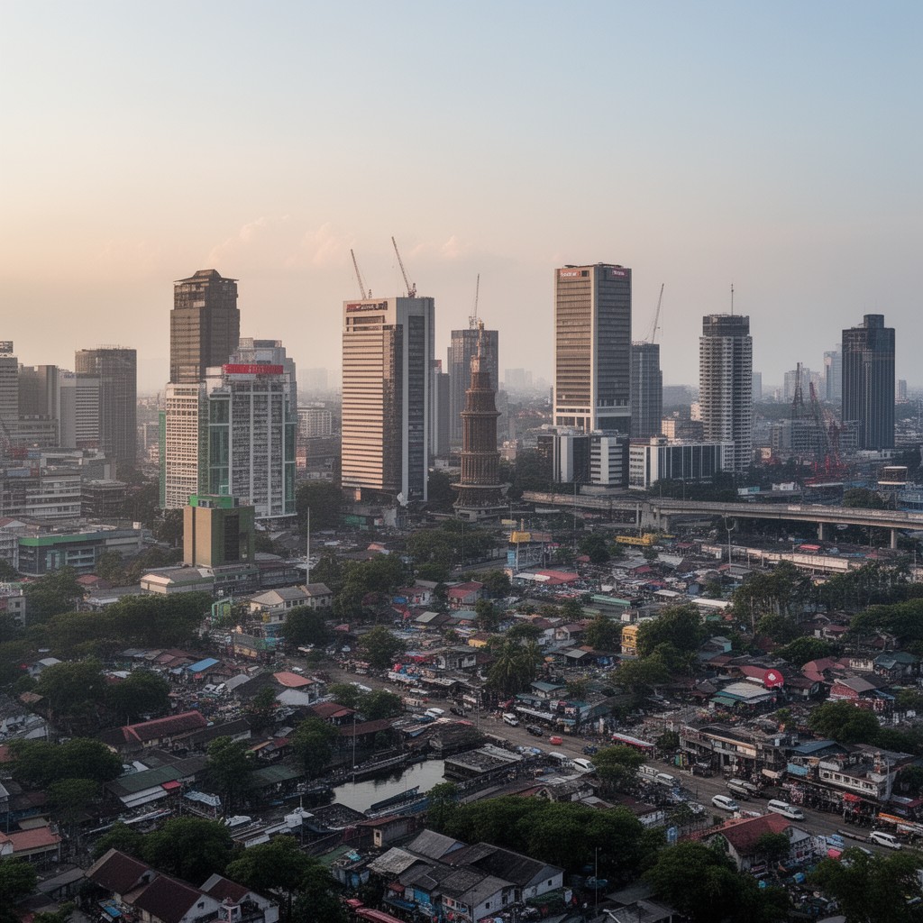 AI-generated illustration of Surabaya
