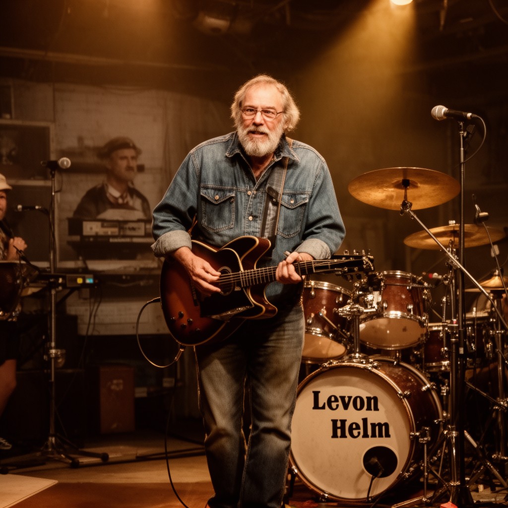 AI-generated illustration of Levon Helm