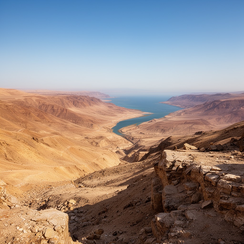 AI-generated illustration of Wadi Araba
