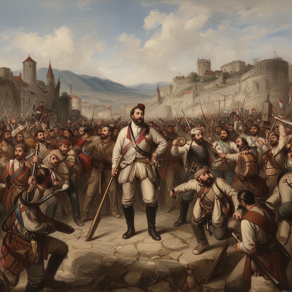 AI-generated illustration of First Serbian Uprising