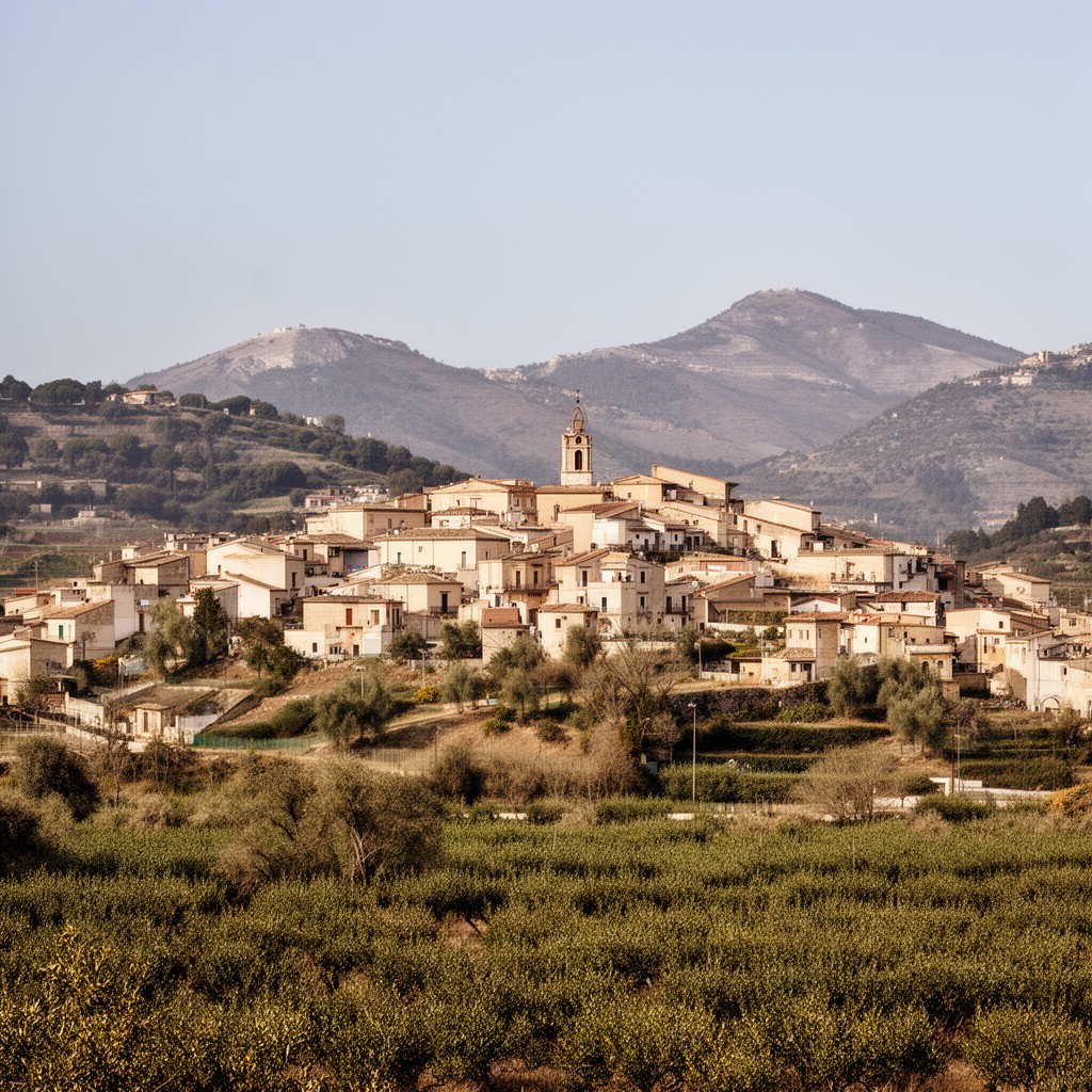 AI-generated illustration of Bisacquino, Sicily, Italy