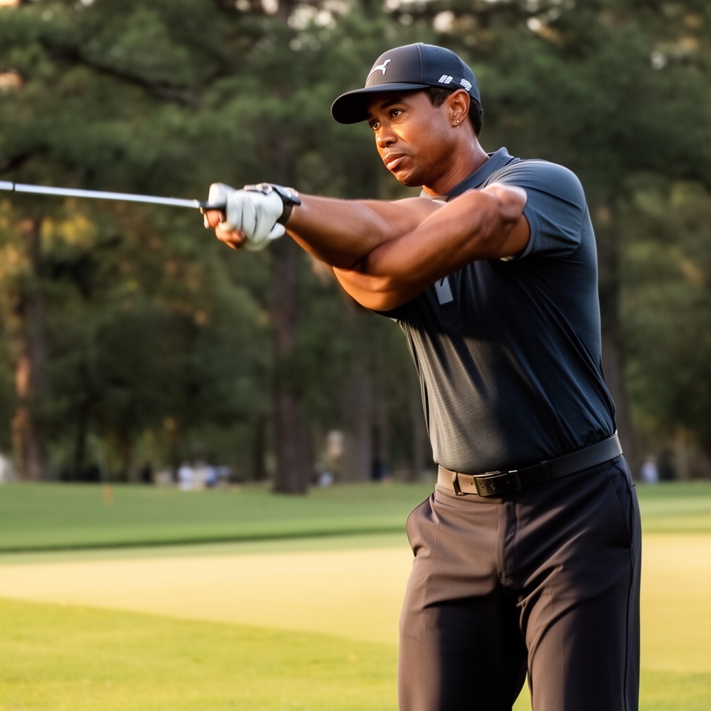 AI-generated illustration of Tiger Woods (biography)
