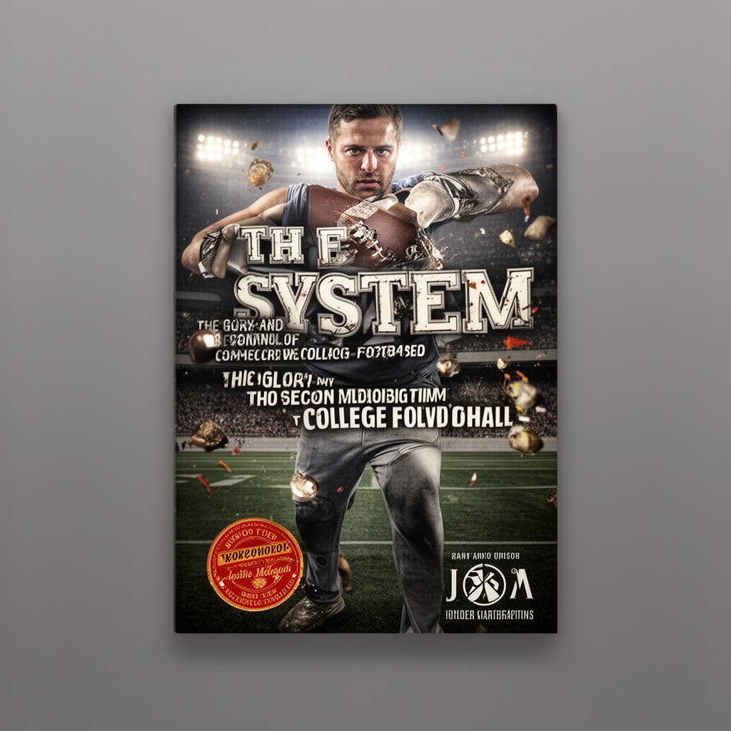 AI-generated illustration of The System: The Glory and Scandal of Big-Time College Football