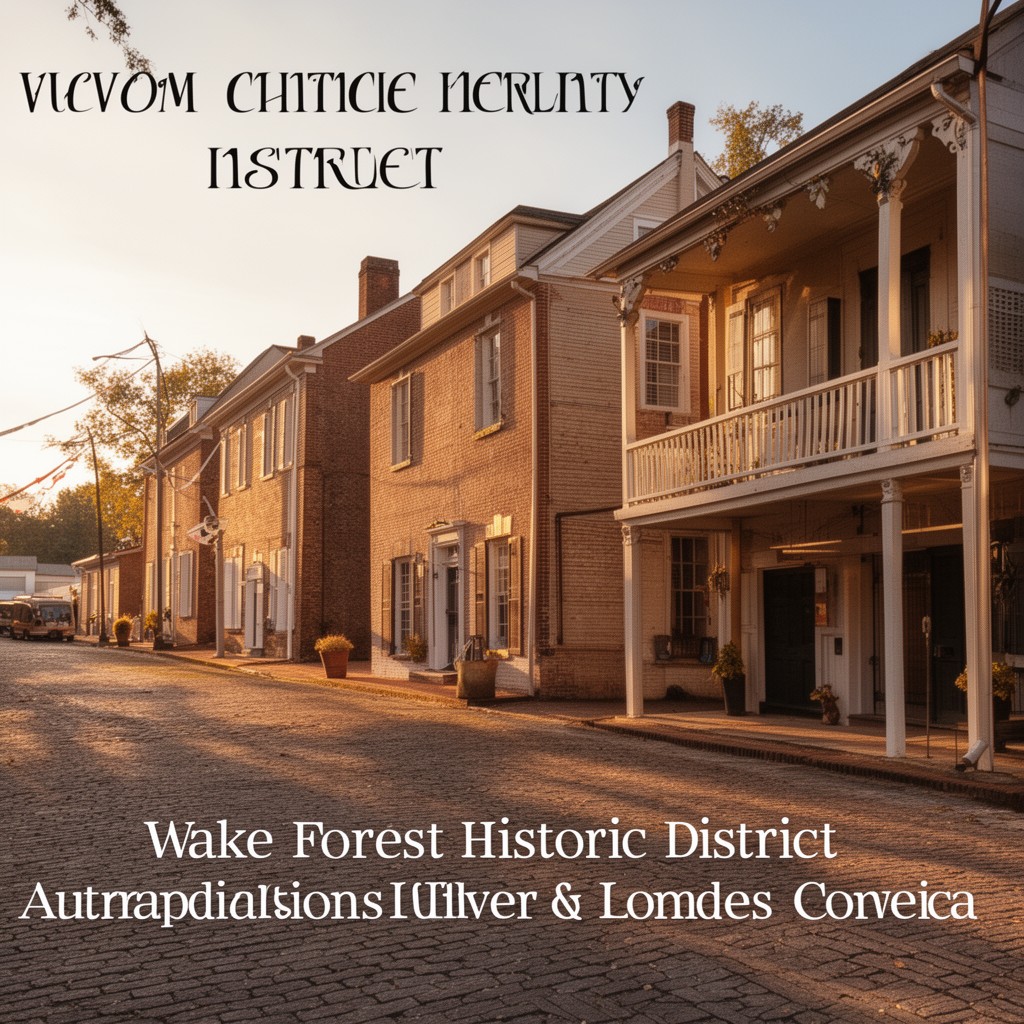 AI-generated illustration of Wake Forest Historic District