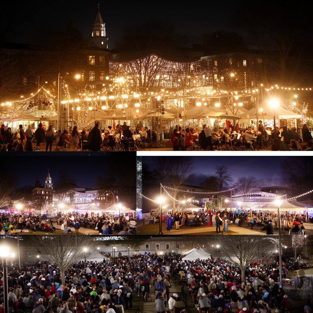 AI-generated illustration of Lighting of Wake Forest