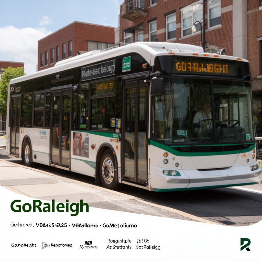 AI-generated illustration of GoRaleigh bus system