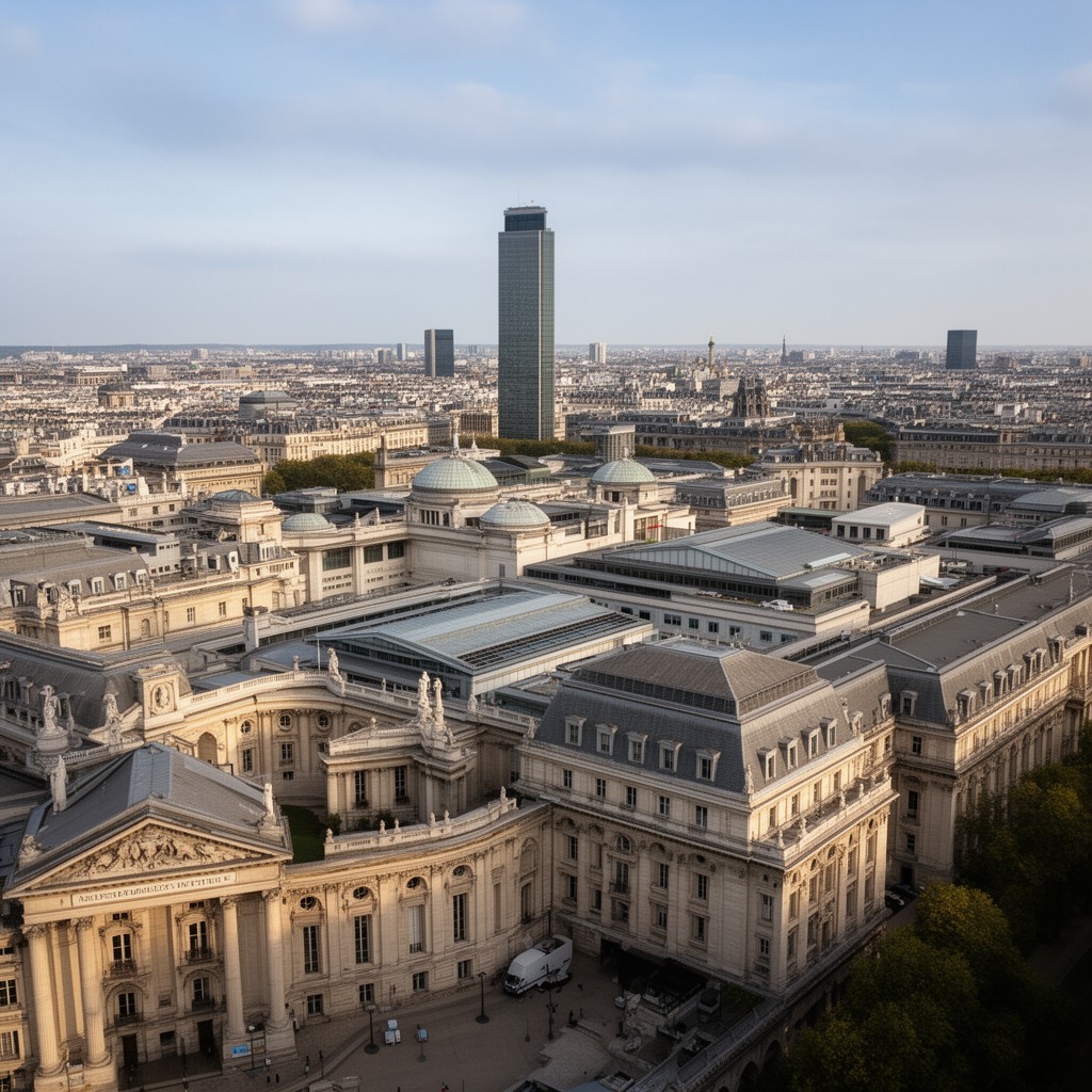 AI-generated illustration of French Ministry of Defence complex