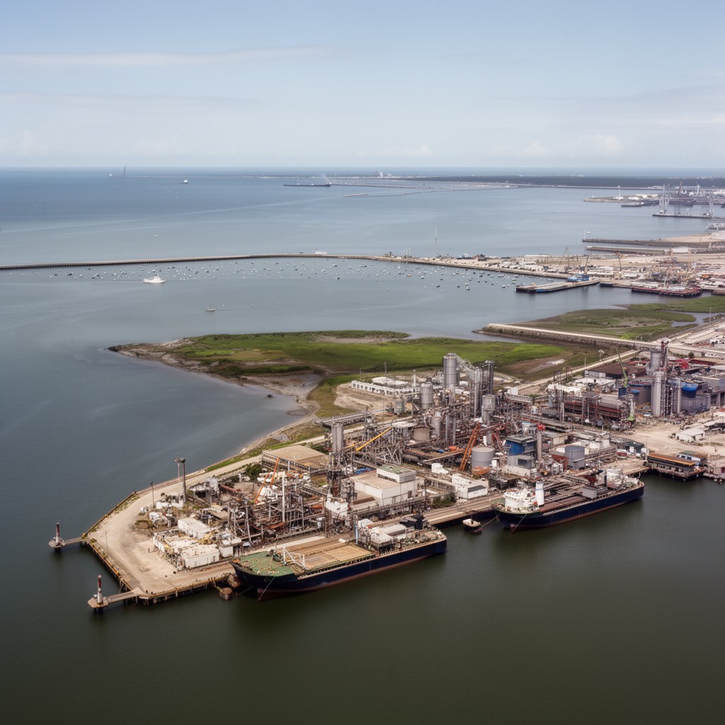 AI-generated illustration of Galveston Bay