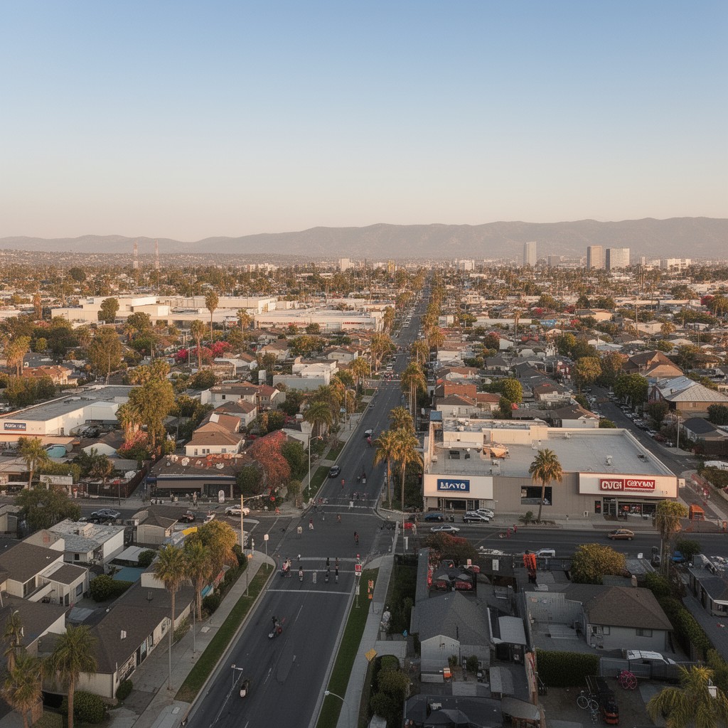 AI-generated illustration of West Covina, California, United States