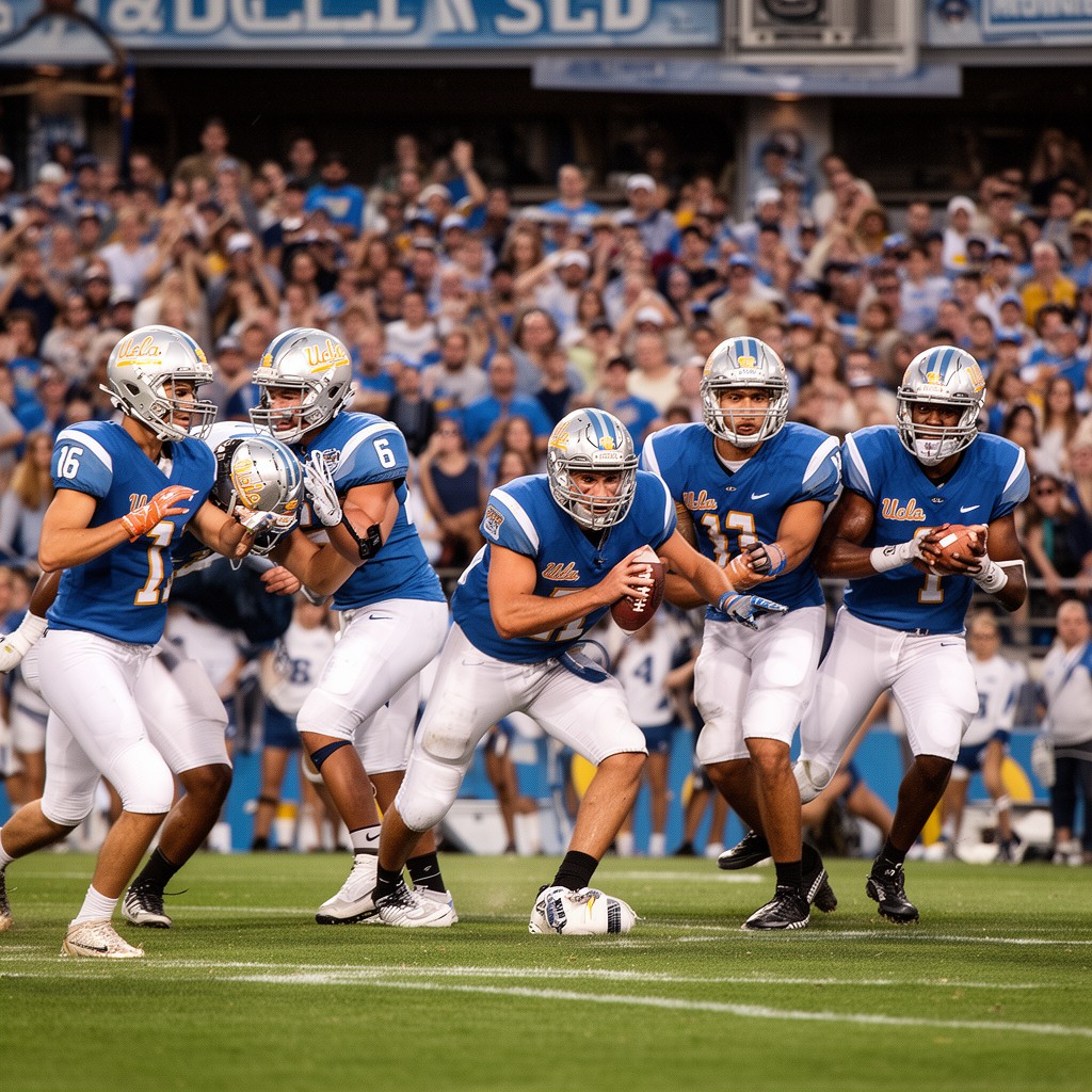 AI-generated illustration of UCLA Bruins football