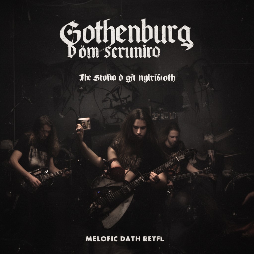 AI-generated illustration of Gothenburg sound (melodic death metal)