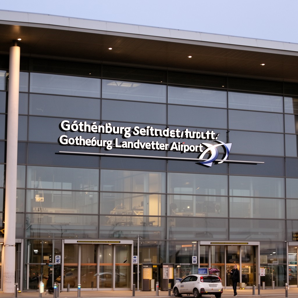 AI-generated illustration of Gothenburg Landvetter Airport