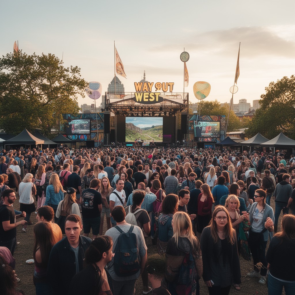 AI-generated illustration of Way Out West Festival