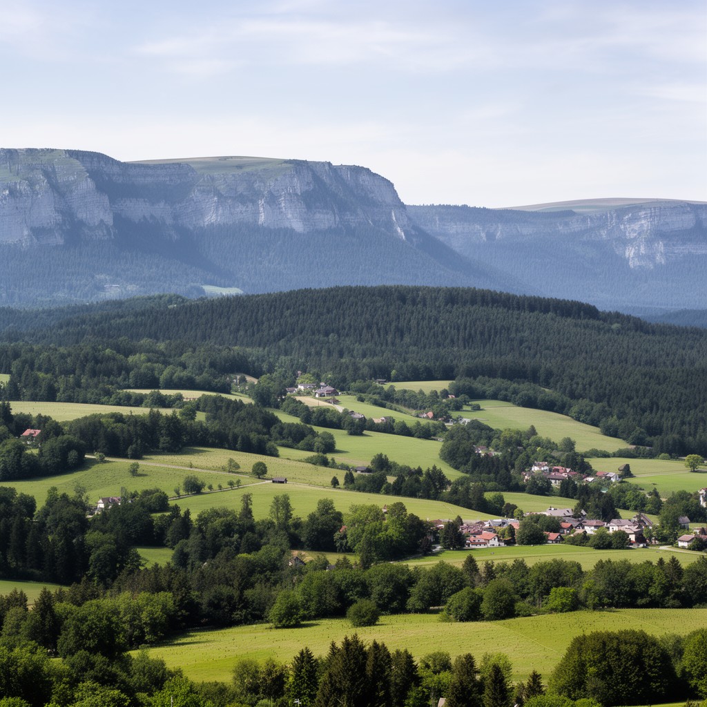 AI-generated illustration of Jura plateau