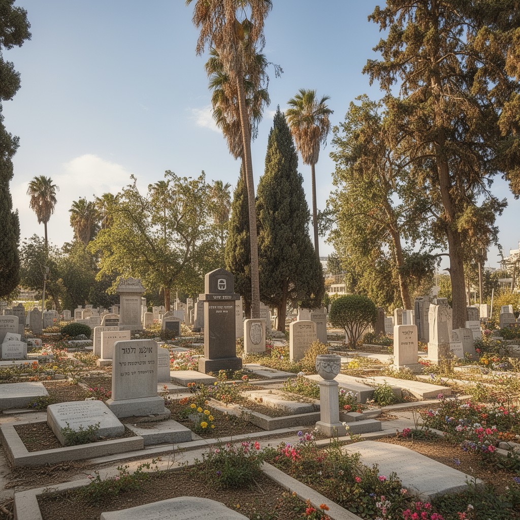 AI-generated illustration of Trumpeldor Cemetery
