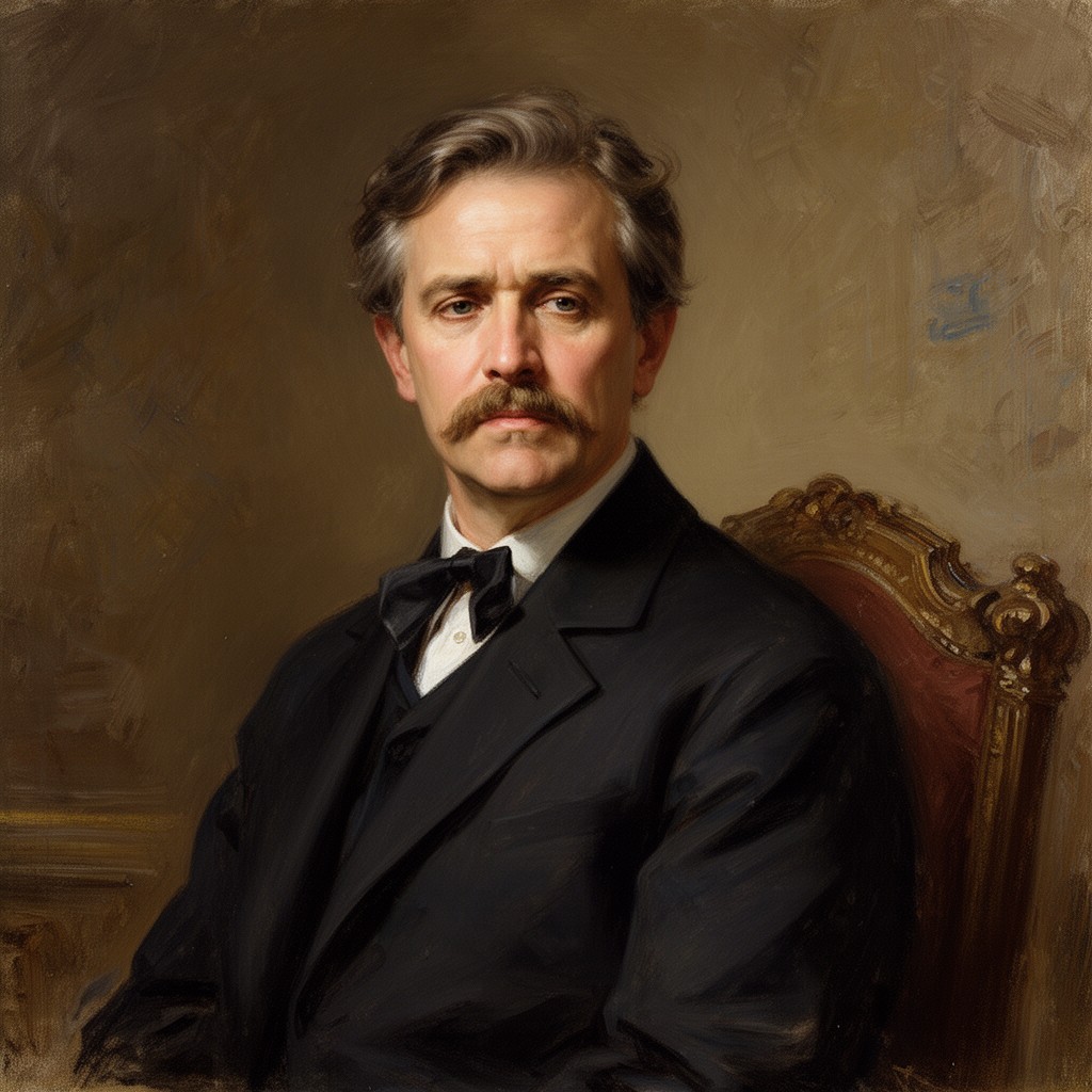 AI-generated illustration of John White Alexander