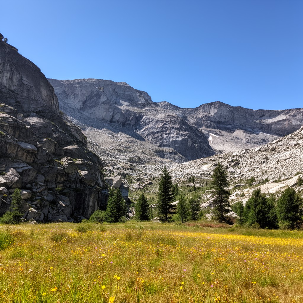 AI-generated illustration of Golden Trout Wilderness (portion)