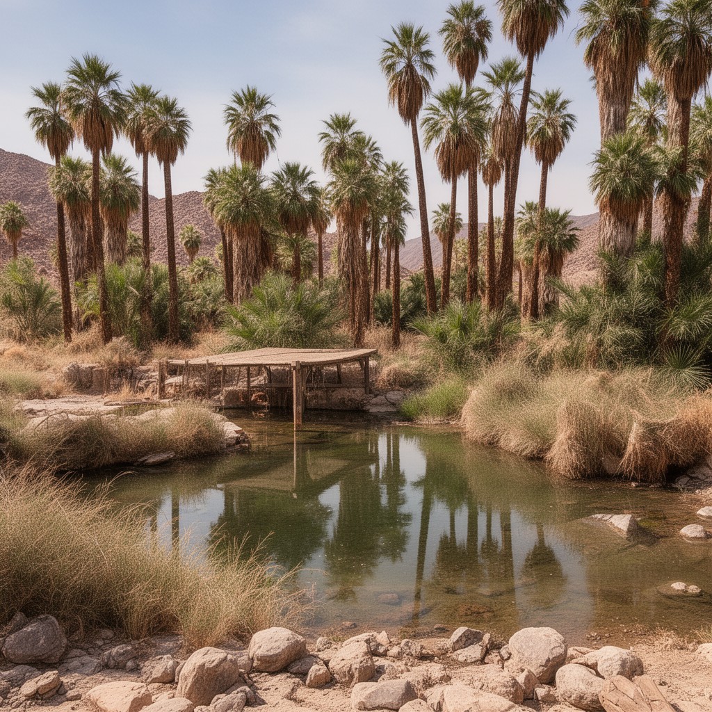 AI-generated illustration of Oasis of Mara