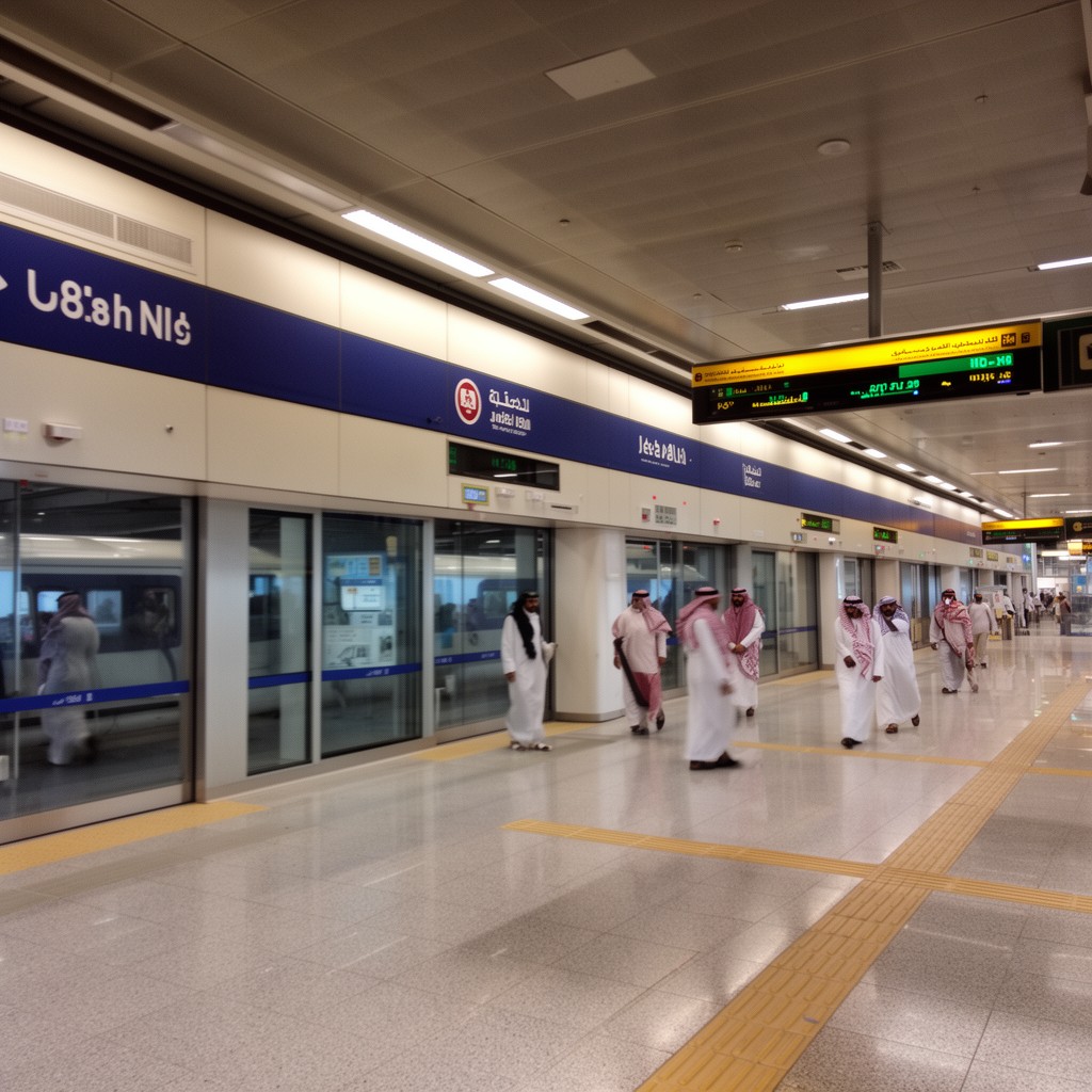 AI-generated illustration of Jebel Ali station