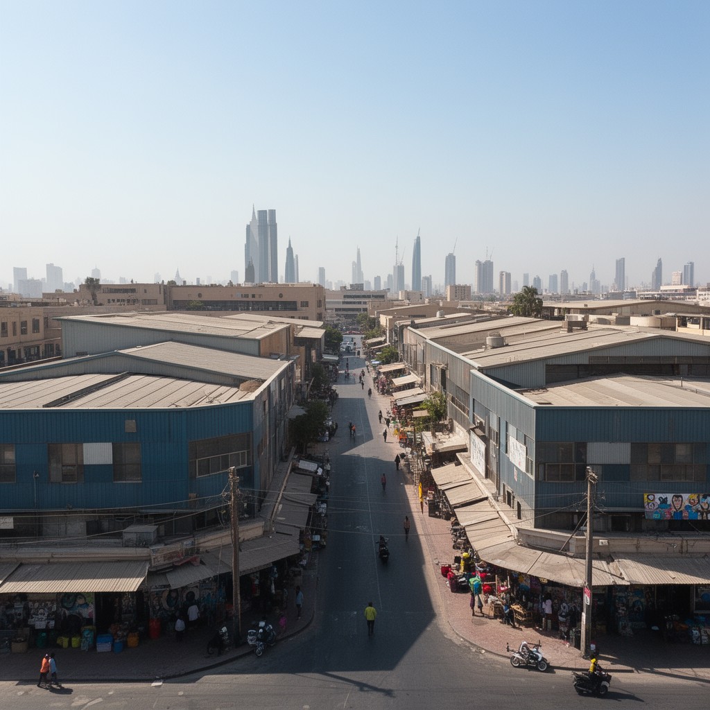 AI-generated illustration of Al Quoz