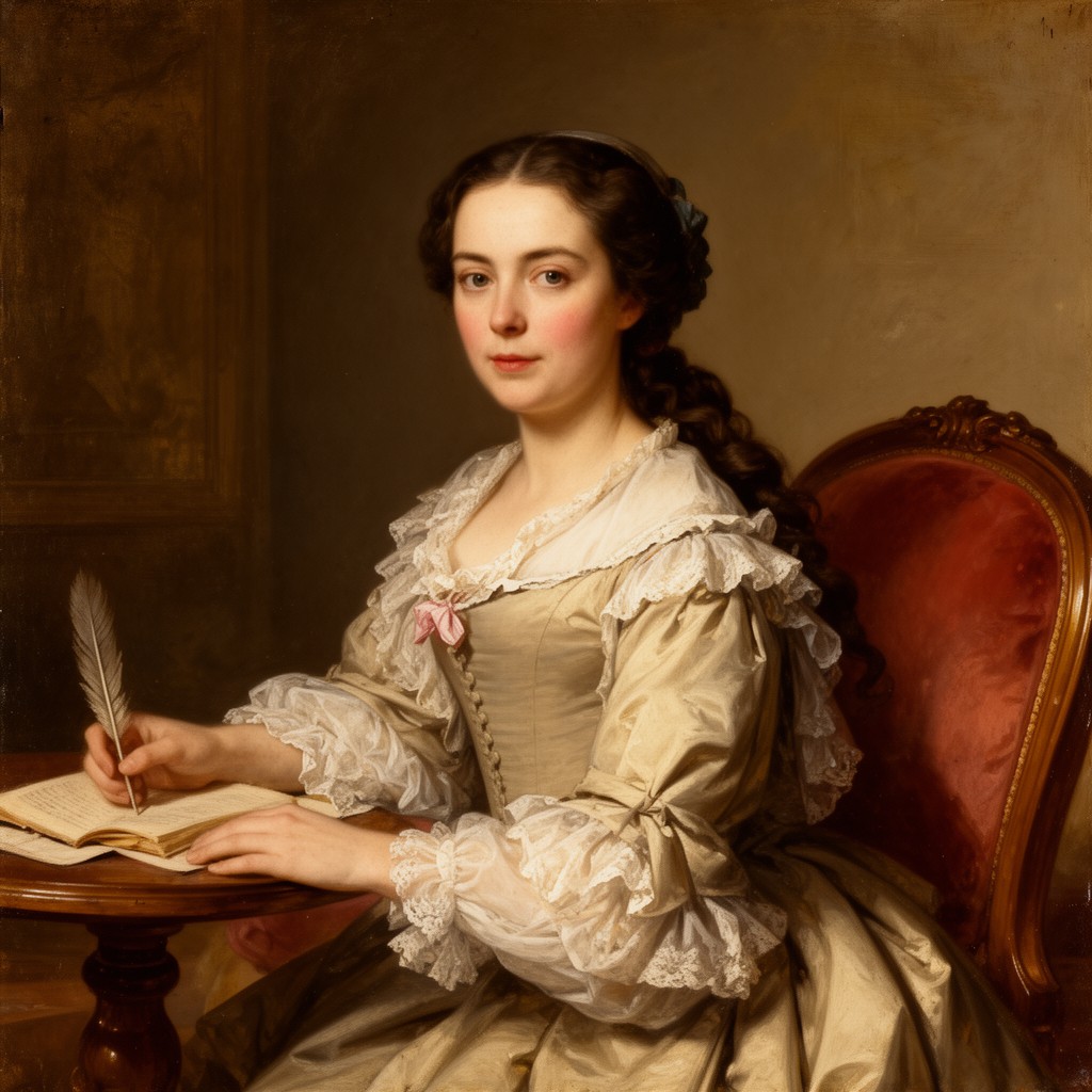 AI-generated illustration of Elizabeth Glover Winthrop