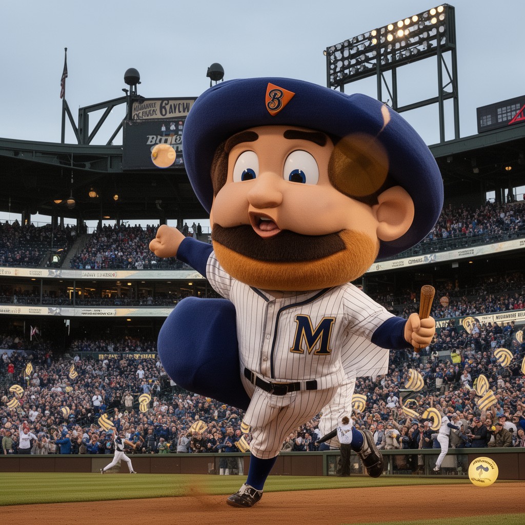 AI-generated illustration of Bernie Brewer