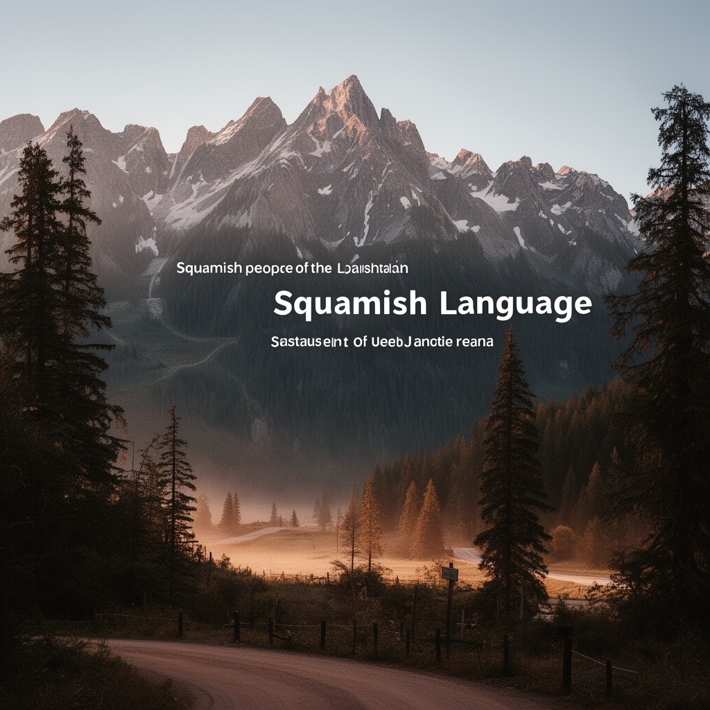 AI-generated illustration of Squamish language