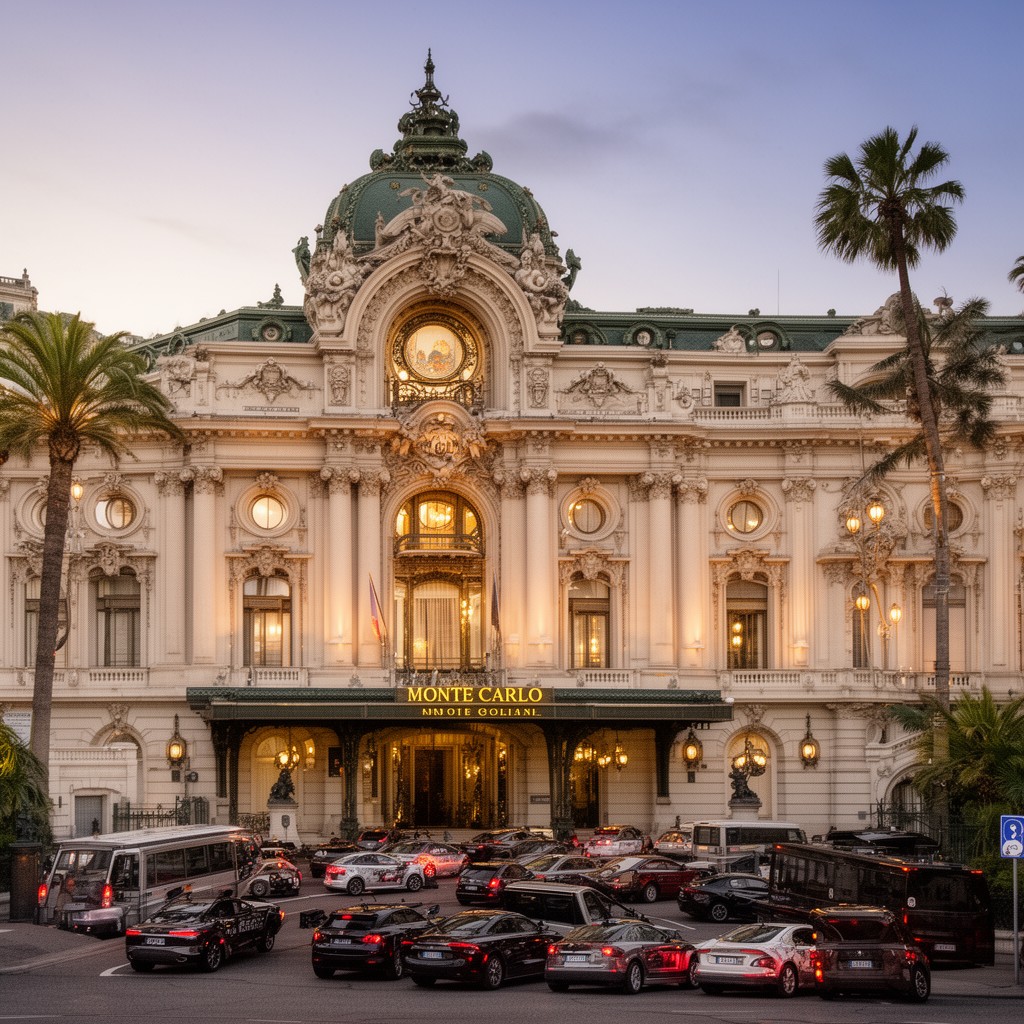 AI-generated illustration of Monte Carlo Casino