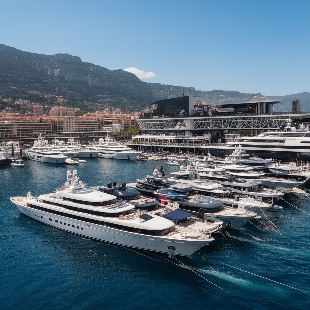 AI-generated illustration of Monaco Yacht Show