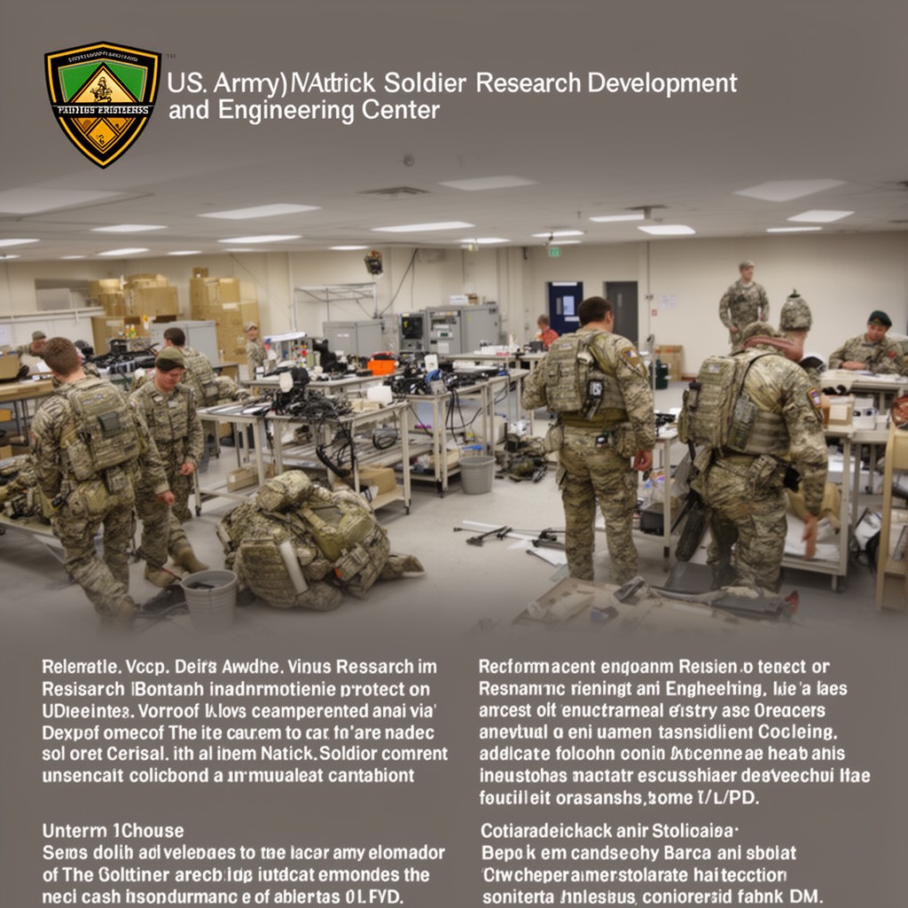 AI-generated illustration of U.S. Army Natick Soldier Research Development and Engineering Center