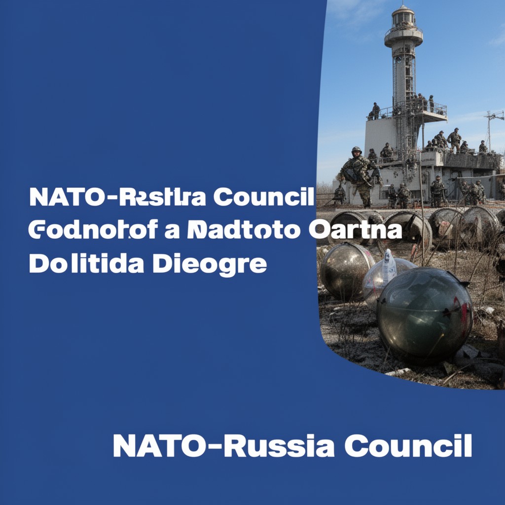AI-generated illustration of NATO-Russia Council (political dialogue context)