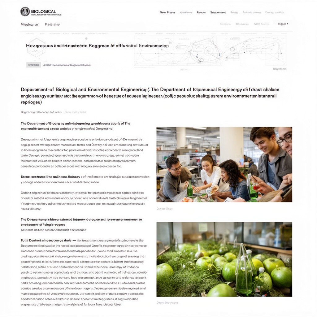 AI-generated illustration of Department of Biological and Environmental Engineering
