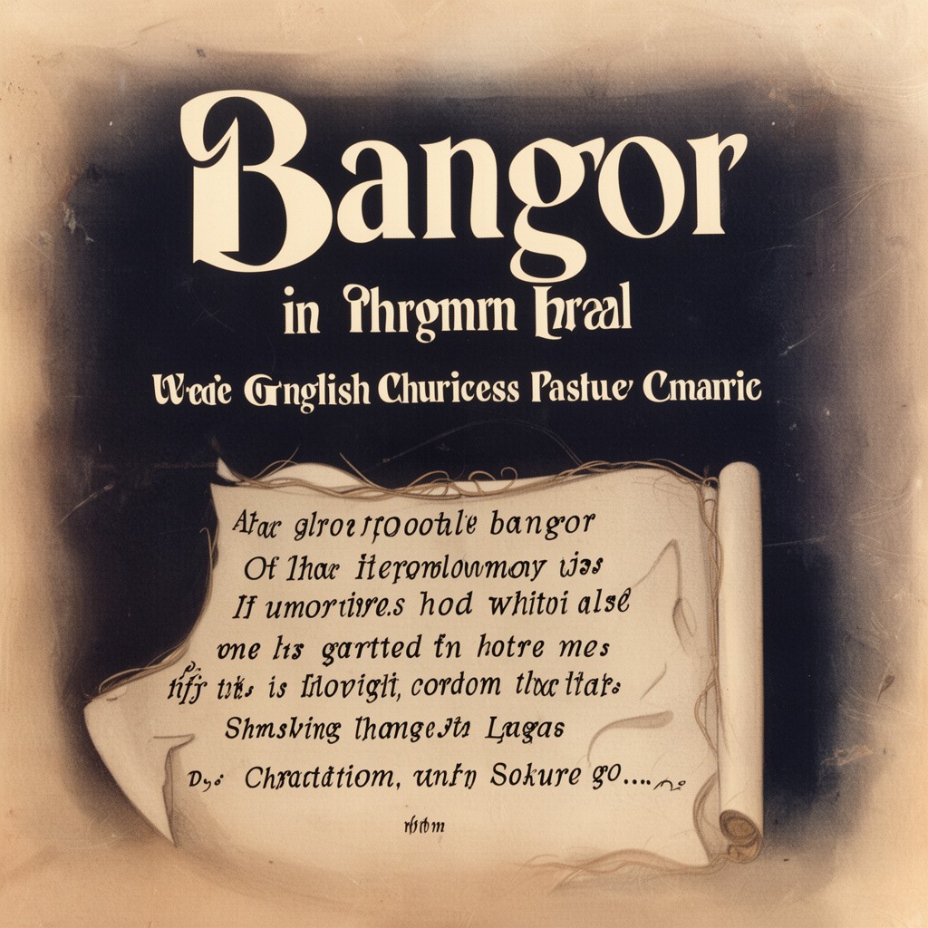 AI-generated illustration of hymn "Bangor"