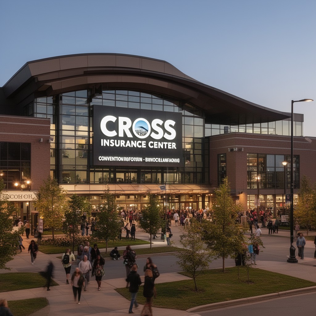 AI-generated illustration of Cross Insurance Center