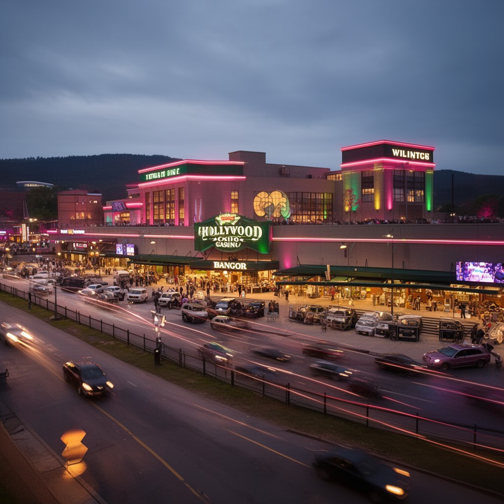 AI-generated illustration of Hollywood Casino Bangor