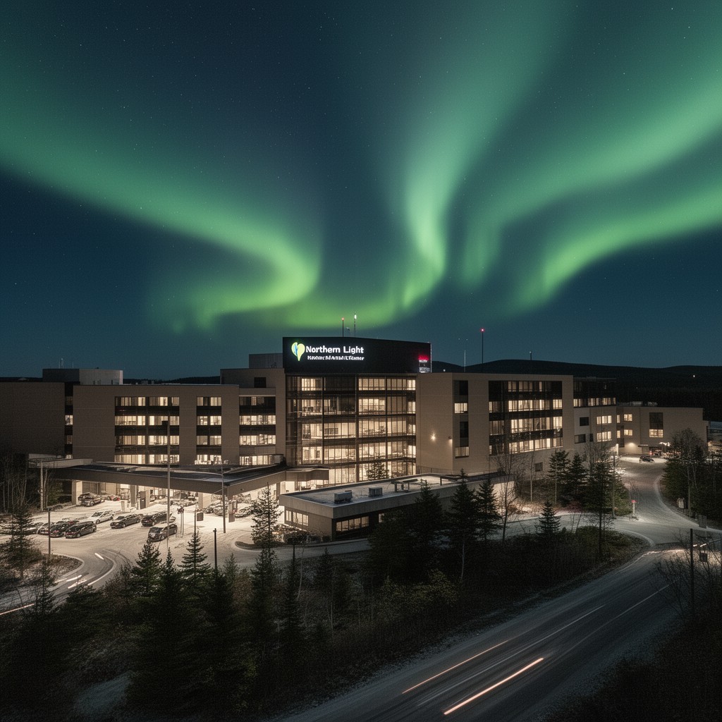 AI-generated illustration of Northern Light Eastern Maine Medical Center