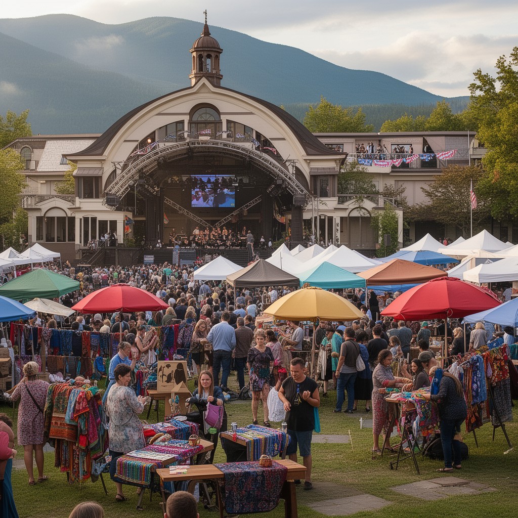 AI-generated illustration of American Folk Festival (historical host)