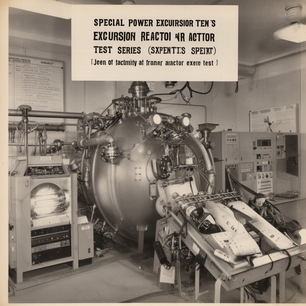 AI-generated illustration of Special Power Excursion Reactor Test series