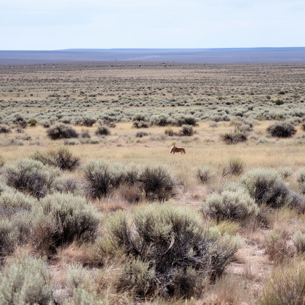 AI-generated illustration of Sagebrush steppe desert