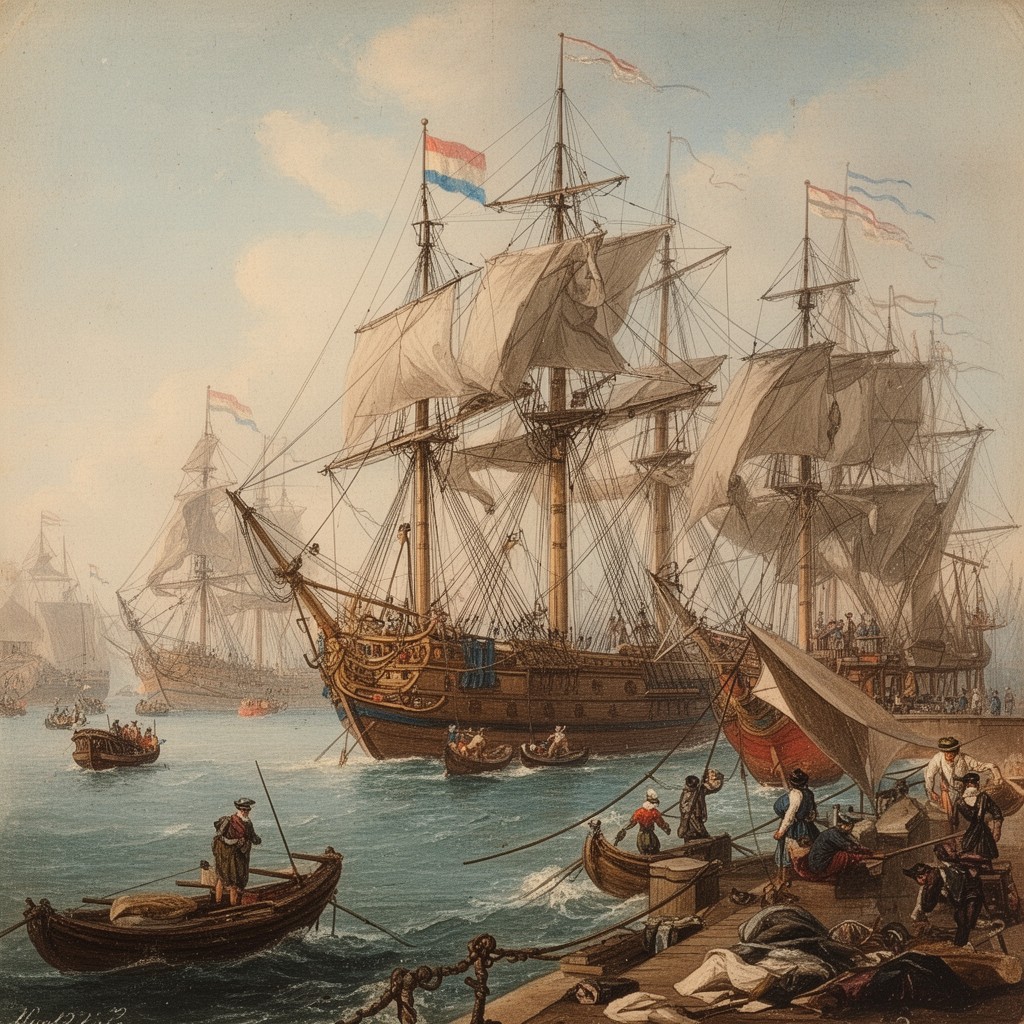 AI-generated illustration of Dutch East India Company