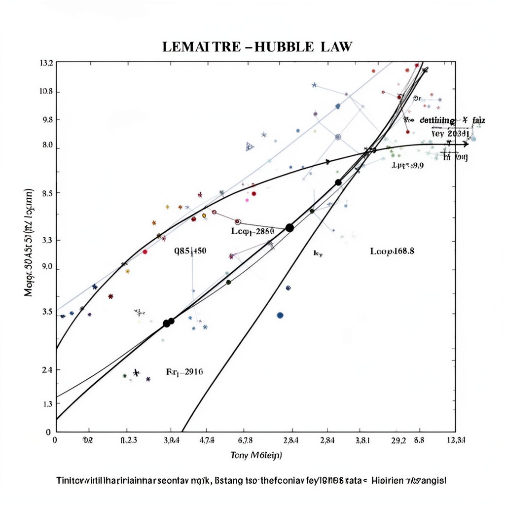 AI-generated illustration of Lemaître–Hubble law