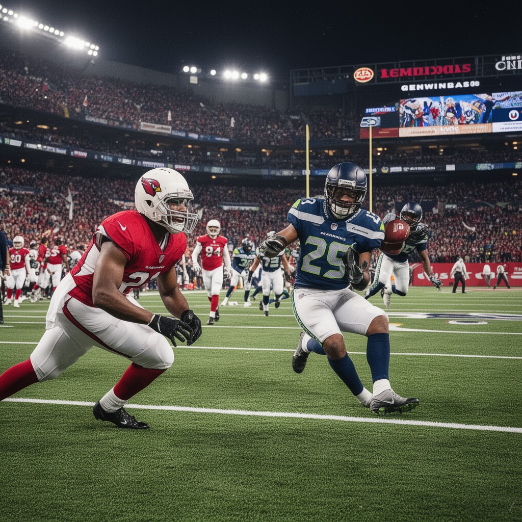 AI-generated illustration of Arizona Cardinals–Seattle Seahawks rivalry